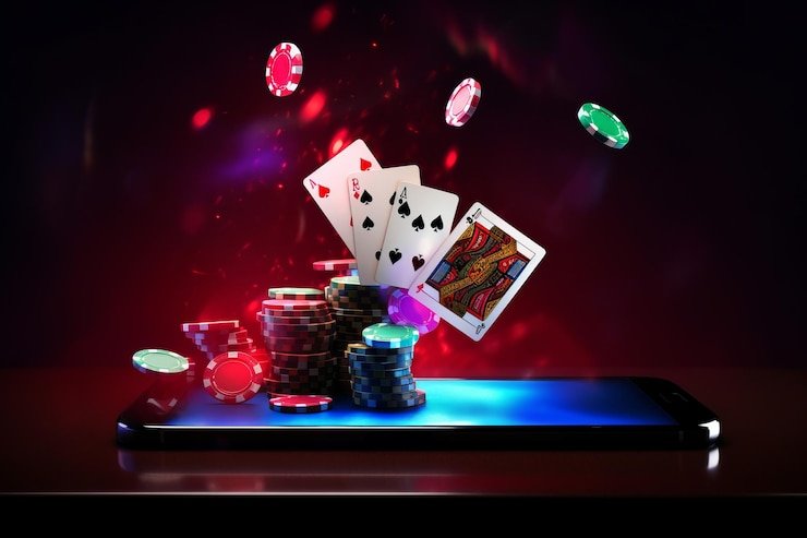 Dealer Casino Hold'em messipoker menampilkan kartu di meja permainan langsung
